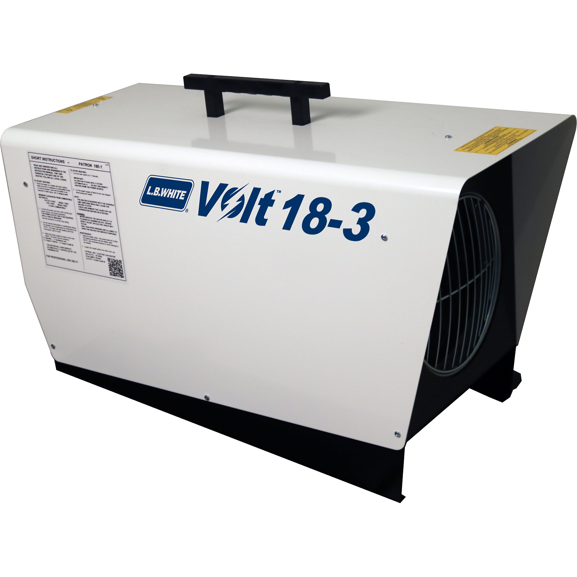 L.B. White Volt 18-3 18kW three phase Electric Heater, Heat Type Forced Air, Heat Output 65000 Btu/hour, Model# Volt 18-3
